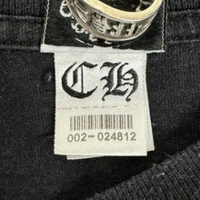 Load image into Gallery viewer, 2000s chrome hearts red scroll vine dagger pocket tee