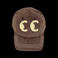 Load image into Gallery viewer, cc eyes chainstitched 6 panel hat