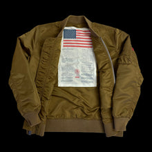 Load image into Gallery viewer, 2014 supreme blood chit reversible ma-1 satin bomber jacket