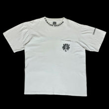 Load image into Gallery viewer, 2000s chrome hearts dagger pocket neck logo tee white