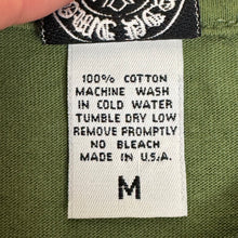 Load image into Gallery viewer, early 2000s chrome hearts scroll logo tee olive