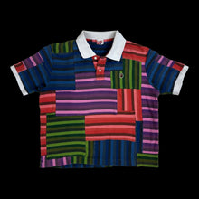 Load image into Gallery viewer, 2006 bape striped patchwork polo super shrunk