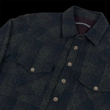Load image into Gallery viewer, vintage chrome hearts cuff cross patch wool button down western shirt