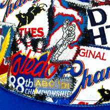 Load image into Gallery viewer, cc buckin patchwork trucker hat by crusty wizard