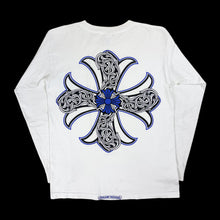 Load image into Gallery viewer, late 2000s chrome hearts blue cross l/s tee