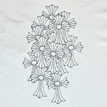 Load image into Gallery viewer, early 2000s chrome hearts horseshoe cemetery cross tee