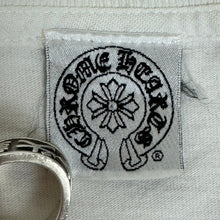 Load image into Gallery viewer, early 2000s chrome hearts dagger pocket neck logo tee white