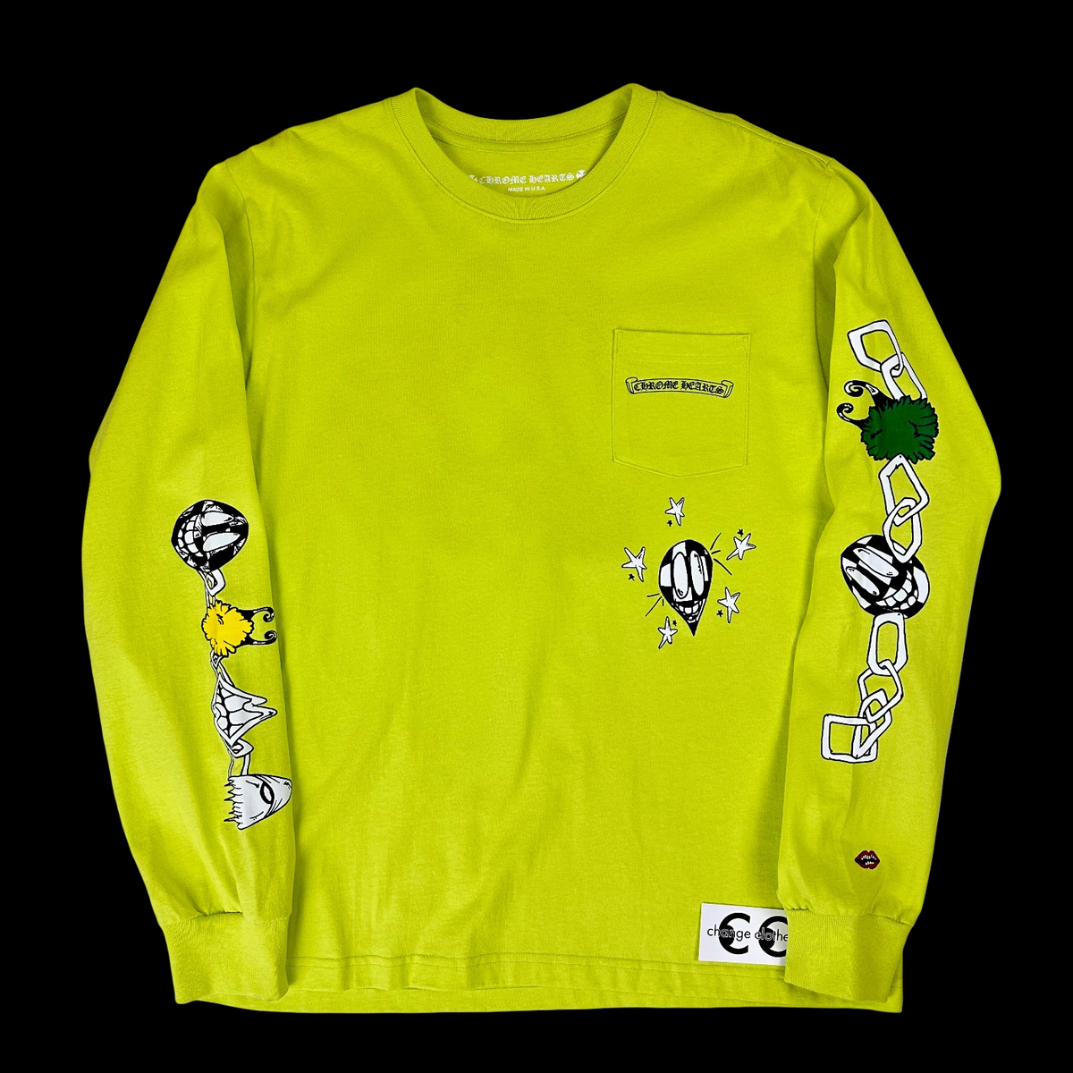 chrome hearts mattyboy link l/s tee light green – change clothes