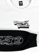 Load image into Gallery viewer, cc flames heavyweight waffle knit thermal