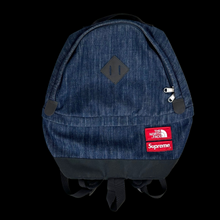 Load image into Gallery viewer, 2015 supreme // north face denim daypack backpack