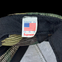 Load image into Gallery viewer, 2012 supreme blimp trucker hat camo