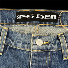 Load image into Gallery viewer, 2025 spider web stone denim shorts