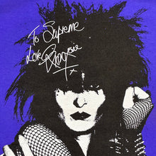 Load image into Gallery viewer, 2014 supreme siouxsie tee purple sample tag
