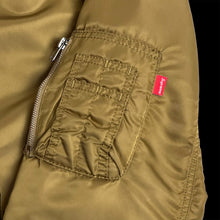 Load image into Gallery viewer, 2014 supreme blood chit reversible ma-1 satin bomber jacket