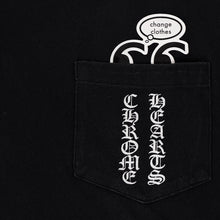 Load image into Gallery viewer, 1999 chrome hearts scroll logo tee black