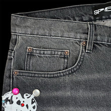 Load image into Gallery viewer, 2025 spider web stone denim shorts