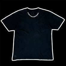Load image into Gallery viewer, chrome hearts collar logo pocket tee black used