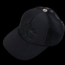 Load image into Gallery viewer, 2000s chrome hearts triple cross trucker hat