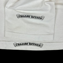 Load image into Gallery viewer, early 2000s chrome hearts dagger pocket neck logo tee white