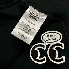 Load image into Gallery viewer, gallery dept logo hoodie washed black