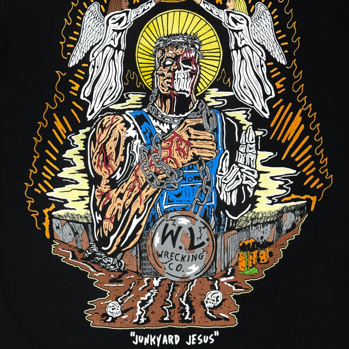 Warren store Lotas Junkyard Jesus tee