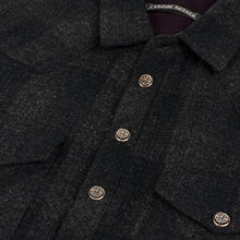 Load image into Gallery viewer, vintage chrome hearts cuff cross patch wool button down western shirt