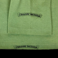 Load image into Gallery viewer, early 2000s chrome hearts scroll logo tee olive
