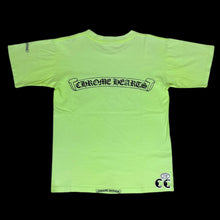 Load image into Gallery viewer, early 2000s chrome hearts scroll logo tee neon