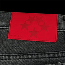 Load image into Gallery viewer, 2025 spider web stone denim shorts