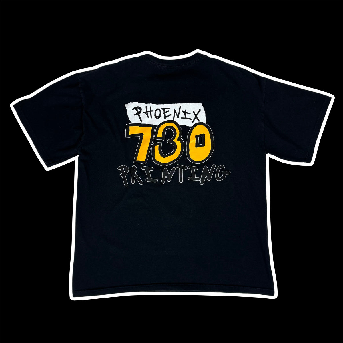 2000s 730 printing // dc logo shoe collage tee – change clothes