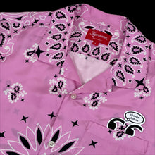 Load image into Gallery viewer, 2021 supreme bandana silk shirt pink