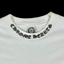 Load image into Gallery viewer, early 2000s chrome hearts dagger pocket neck logo tee white