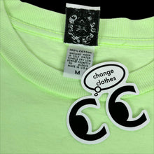 Load image into Gallery viewer, early 2000s chrome hearts scroll logo tee neon
