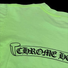 Load image into Gallery viewer, early 2000s chrome hearts scroll logo tee neon