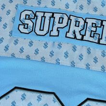 Load image into Gallery viewer, 2018 supreme monogram football top light blue