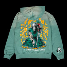 Load image into Gallery viewer, warren lotas death life eyes orange skulls hoodie green