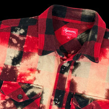 Load image into Gallery viewer, 2013 supreme bleached buffalo plaid flannel red