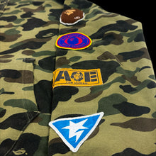 Load image into Gallery viewer, 2000s bape 1st camo green patch shark full zip