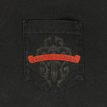 Load image into Gallery viewer, 2000s chrome hearts red scroll vine dagger pocket tee