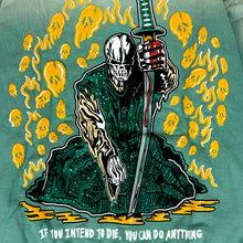 Load image into Gallery viewer, warren lotas death life eyes orange skulls hoodie green