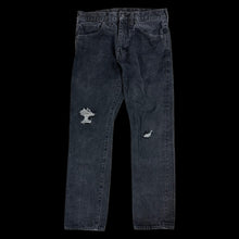 Load image into Gallery viewer, late 2000s bape made by human patch black slim jeans