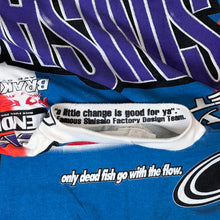 Load image into Gallery viewer, 90s sinisalo pure moto racing top blue orange