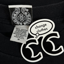 Load image into Gallery viewer, 1999 chrome hearts scroll logo tee black