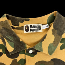 Load image into Gallery viewer, 2000s bape yellow 1st camo polo shirt