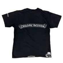 Load image into Gallery viewer, 1999 chrome hearts scroll logo tee black