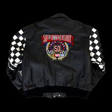 Load image into Gallery viewer, 1998 jeff hamilton nascar 50th ann leather racing jacket