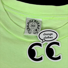 Load image into Gallery viewer, early 2000s chrome hearts scroll logo tee neon
