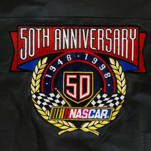 Load image into Gallery viewer, 1998 jeff hamilton nascar 50th ann leather racing jacket