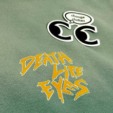 Load image into Gallery viewer, warren lotas death life eyes orange skulls hoodie green