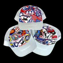 Load image into Gallery viewer, cc buckin patchwork trucker hat by crusty wizard